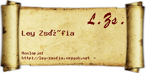 Ley Zsófia névjegykártya
